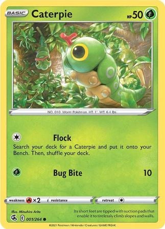 Pokemon Card Fusion Strike 001/264 1/264 Caterpie Common