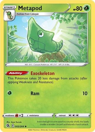 Pokemon Card Fusion Strike 002/264 2/264 Metapod Uncommon