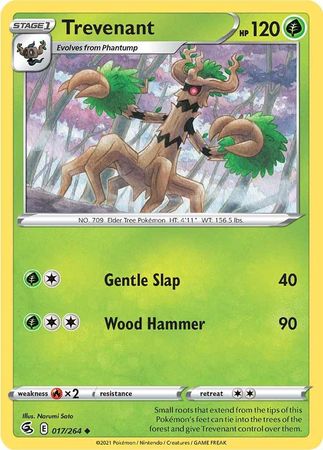 Pokemon Card Fusion Strike 017/264 17/264 Trevenant Uncommon