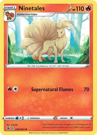 Pokemon Card Fusion Strike 030/264 30/264 Ninetales Uncommon