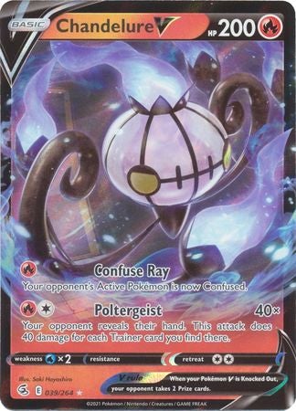 Pokemon Card Fusion Strike 039/264 39/264 Chandelure V Ultra Rare