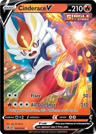 Pokemon Card Fusion Strike 044/264 44/264 Cinderace V Ultra Rare