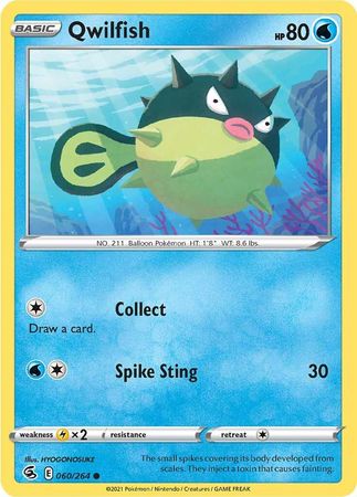 Pokemon Card Fusion Strike 060/264 60/264 Qwilfish Common