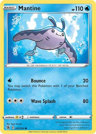 Pokemon Card Fusion Strike 061/264 61/264 Mantine Common