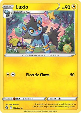 Pokemon Card Fusion Strike 092/264 92/264 Luxio Gelegentlich