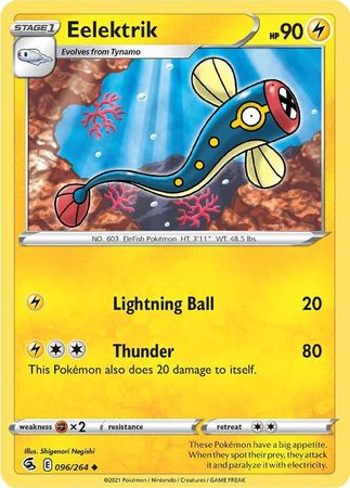 Pokemon Card Fusion Strike 096/264 96/264 Eelektrik Uncommon