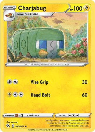 Pokemon Card Fusion Strike 100/264 Charjabug Gelegentlich