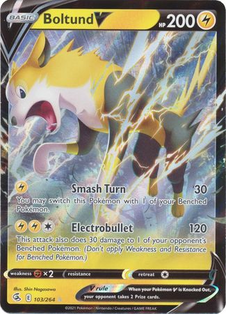 Pokemon Card Fusion Strike 103/264 Boltund V Ultra Rare