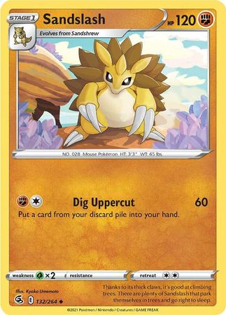 Pokemon Card Fusion Strike 132/264 Sandslash Uncommon