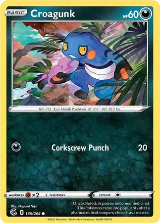 Pokemon Card Fusion Strike 165/264 Croagunk Common