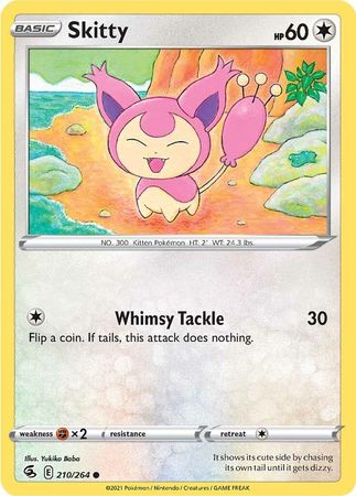 Pokemon Card Fusion Strike 210/264 Skitty Common