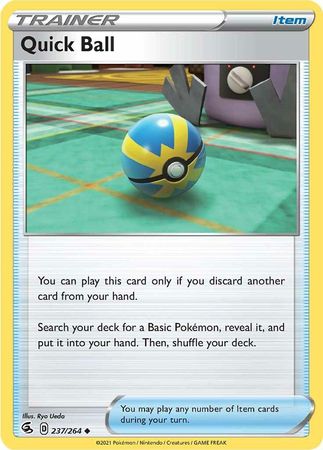 Pokemon Card Fusion Strike 237/264 Quick Ball Uncommon