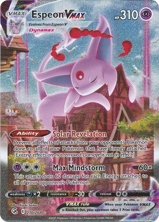 Pokemon Card Fusion Strike 270/264 Espeon VMAX Secret Rare