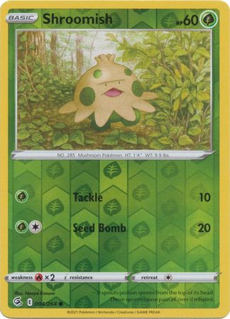 Pokemon Card Fusion Strike 004/264 4/264 Shroomish Reverse Holo Common