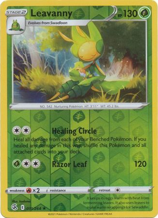 Pokemon Card Fusion Strike 011/264 11/264 Leavanny Reverse Holo Rare