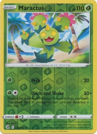 Pokemon Card Fusion Strike 012/264 12/264 Maractus Reverse Holo Rare