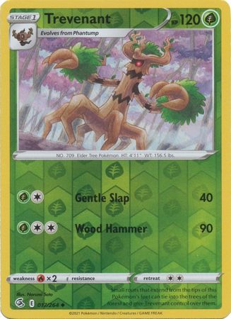 Pokemon Card Fusion Strike 017/264 17/264 Trevenant Reverse Holo Uncommon