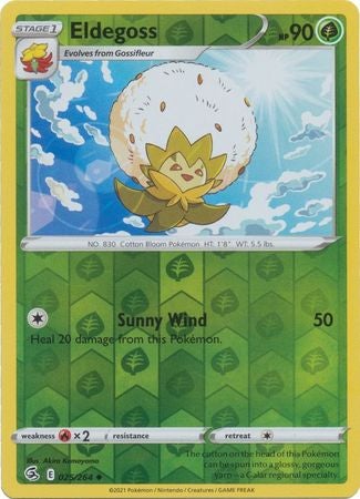 Pokemon Card Fusion Strike 025/264 25/264 Eldegoss Reverse Holo Uncommon