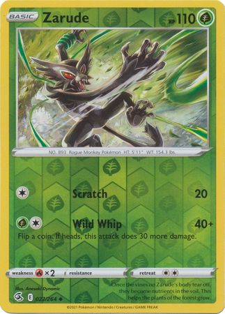 Pokemon Card Fusion Strike 027/264 27/264 Zarude Reverse Holo Uncommon