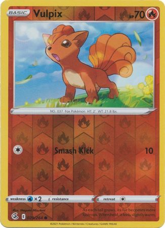 Pokemon Card Fusion Strike 029/264 29/264 Vulpix Reverse Holo Common