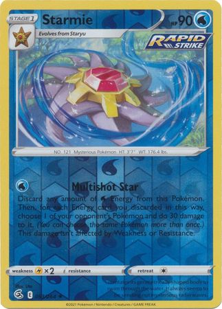 Pokemon Card Fusion Strike 053/264 53/264 Starmie Reverse Holo Rare