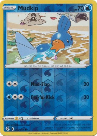 Pokemon Card Fusion Strike 062/264 62/264 Mudkip Reverse Holo Common