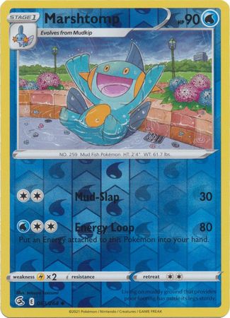 Pokemon Card Fusion Strike 063/264 63/264 Marshtomp Reverse Holo Gelegentlich