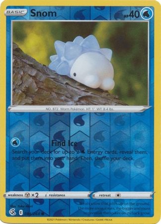 Pokemon Card Fusion Strike 084/264 84/264 Snom Reverse Holo Common