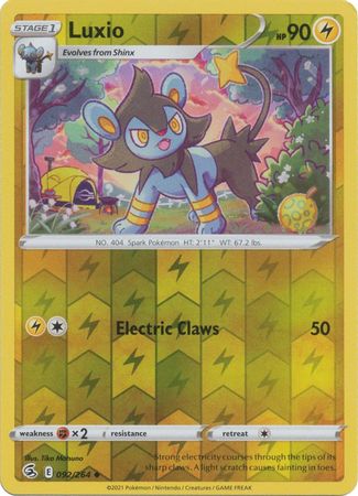 Pokemon Card Fusion Strike 092/264 92/264 Luxio Reverse Holo Uncommon