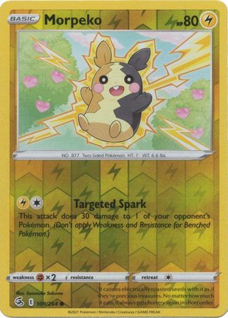 Pokemon Card Fusion Strike 109/264 Morpeko Reverse Holo Common