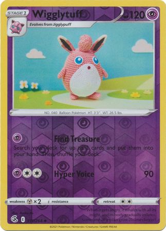 Pokemon Card Fusion Strike 111/264 Wigglytuff Reverse Holo Uncommon