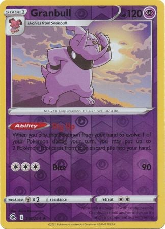 Pokemon Card Fusion Strike 116/264 Granbull Reverse Holo Rare