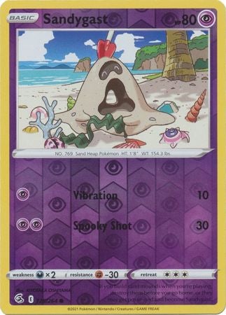 Pokemon Card Fusion Strike 125/264 Sandygast Reverse Holo Common