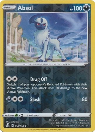 Pokemon Card Fusion Strike 164/264 Absol Reverse Holo Rare