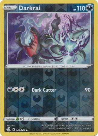 Pokemon Card Fusion Strike 167/264 Darkrai Reverse Holo Gelegentlich