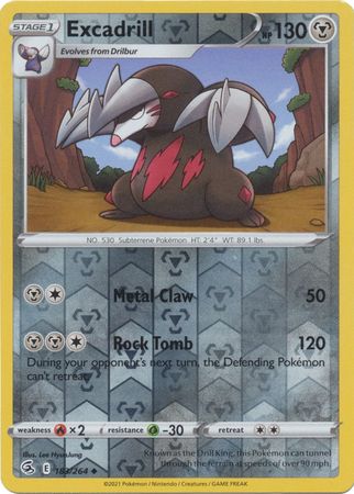 Pokemon Card Fusion Strike 183/264 Excadrill Reverse Holo Gelegentlich