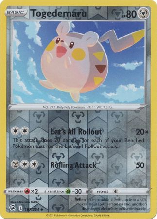 Pokemon Card Fusion Strike 187/264 Togedemaru Reverse Holo Gelegentlich