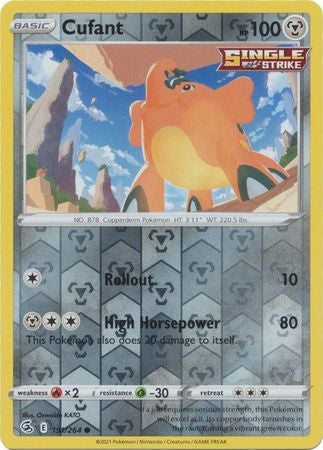 Pokemon Card Fusion Strike 191/264 Cufant Reverse Holo Common