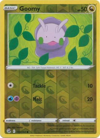 Pokemon Card Fusion Strike 195/264 Goomy Reverse Holo Common