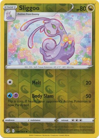 Pokemon Card Fusion Strike 196/264 Sliggoo Reverse Holo Uncommon