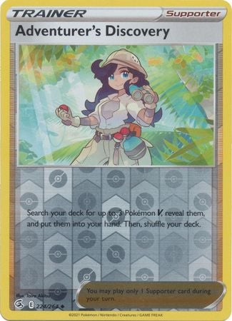 Pokemon Card Fusion Strike 224/264 Adventurer's Discovery Reverse Holo Uncommon