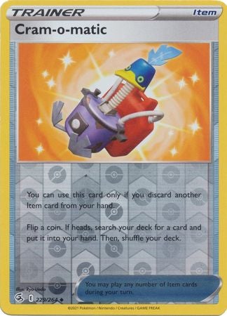 Pokemon Card Fusion Strike 229/264 Cram-o-matic Reverse Holo Uncommon