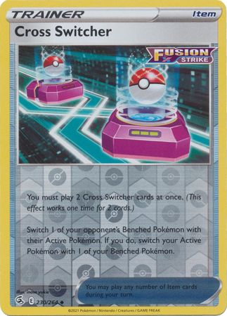 Pokemon Card Fusion Strike 230/264 Cross Switcher Reverse Holo Uncommon