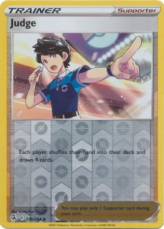 Pokemon Card Fusion Strike 235/264 Judge Reverse Holo Uncommon