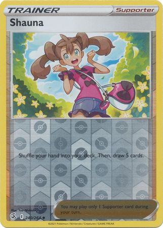 Pokemon Card Fusion Strike 240/264 Shauna Reverse Holo Uncommon