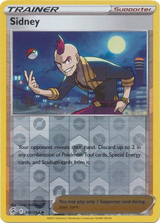 Pokemon Card Fusion Strike 241/264 Sidney Reverse Holo Uncommon