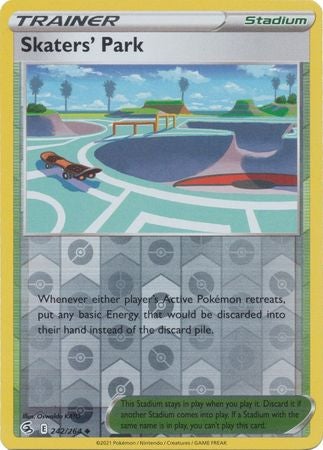 Pokemon Card Fusion Strike 242/264 Skaters' Park Reverse Holo Uncommon