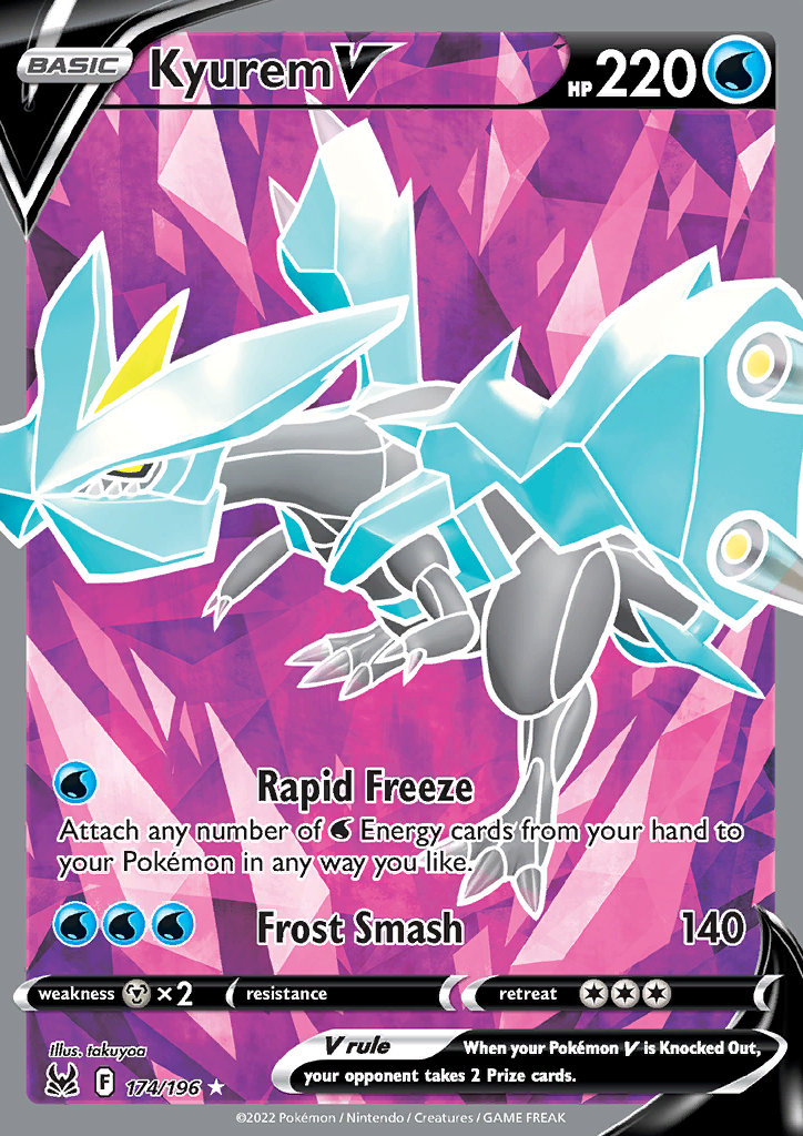 Pokemon Card Lost Origin 174/196 Kyurem V Full Art *MINT*