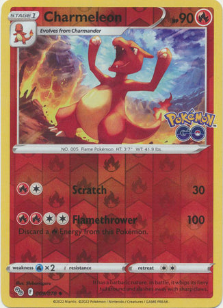 Pokemon Card Pokemon Go 9/78 09/78 Charmeleon Reverse Holo Uncommon *MINT*