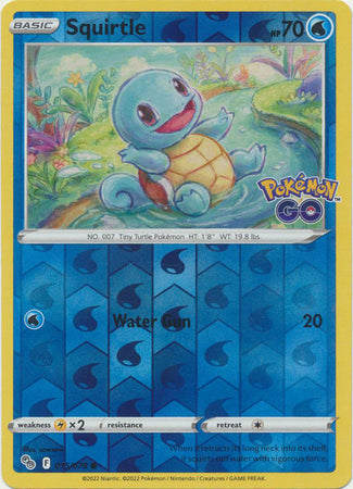 Pokemon Card Pokemon Go 15/78 Squirtle Reverse Holo Common *MINT*